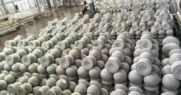 广州芝麻白圆球 石球 挡车球