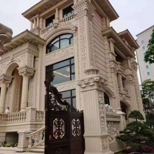 广州黄金麻别墅外墙异形定制