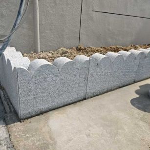 广州芝麻白花边石  围边石