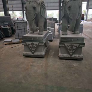 广州芝麻灰花岗岩对象 芝麻白芝麻灰大象